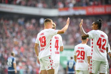 COLOGNE, GERMANY - 29 SEPTEMBER, 2024: Tim Lemperle, Damion Downs, 2.Bundesliga 1.FC Koeln-Karlsruher SC maçı Rhein Energie Stadion 'da