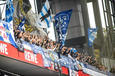COLOGNE, GERMANY - 29 SEPTEMBER, 2024: Fans, Rhein Energie Stadion 'da 2.Bundesliga 1.FC Koeln-Karlsruher SC maçı