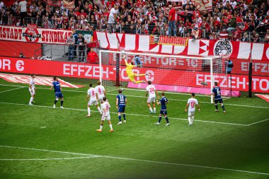 COLOGNE, GERMANY - 29 SEPTEMBER, 2024: Jonas Urbig, Rhein Enerji Stadyumu 'nda 2.Bundesliga 1.FC Koeln-Karlsruher SC maçı