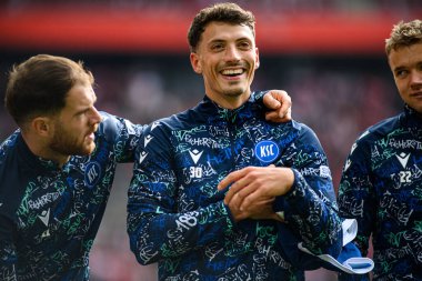 COLOGNE, GERMANY - 29 SEPTEMBER, 2024: Nicolai Rapp, The football match of 2.Bundesliga 1.FC Koeln vs Karlsruher SC at Rhein Energie Stadion clipart