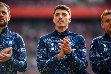 COLOGNE, GERMANY - 29 SEPTEMBER, 2024: Nicolai Rapp, Rhein Energie Stadion 'da 2.Bundesliga 1.FC Koeln' e karşı Karlsruher SC maçı