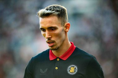 LEVERKUSEN, ALMANY - 5 EKİM, 2024: Alex Grimaldo, Bundesliga, maç 2. Bayer 04 Leverkusen, Bayarena 'da Holstein Kiel' e karşı.