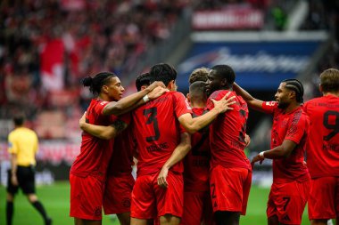 FRANKFURT, GERMANY - 6 Ekim 2024: Min-jae Kim, Bundesliga SG Eintracht Frankfurt futbol maçı Deutsche Park 'ta FC Bayern' e karşı