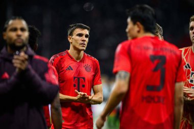 FRANKFURT, GERMANY - 6 Ekim 2024: Joao Palhinha, Bundesliga SG Eintracht Frankfurt FC Bayern 'e karşı Deutsche Park' ta futbol maçı