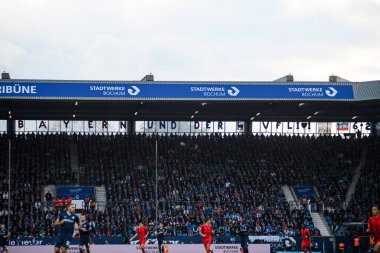 BOCHUM, GERMANY - 27 Ekim 2024: VfL Bochum futbol maçı Vonovia Ruhr Stadyumu 'nda FC Bayern Muenchen' e karşı