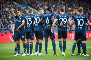 BOCHUM, GERMANY - 27 Ekim 2024: VfL Bochum futbol maçı Vonovia Ruhr Stadyumu 'nda FC Bayern Muenchen' e karşı