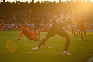 BOCHUM, GERMANY - 27 OCTOBER, 2024: Jamal Musiala, The football match of Bundesliga VfL Bochum 1848 vs FC Bayern Muenchen at Vonovia Ruhr Stadion clipart