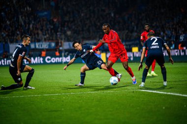 BOCHUM, Almanya - 27 EKİM, 2024: Mathys Tel. Bundesliga VfL Bochum 1848-FC Bayern Muenchen maçı Vonovia Ruhr Stadyumu 'nda oynanacak.