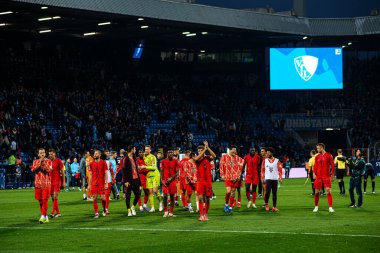 BOCHUM, GERMANY - 27 Ekim 2024: VfL Bochum futbol maçı Vonovia Ruhr Stadyumu 'nda FC Bayern Muenchen' e karşı