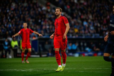 BOCHUM, GERMANY - 27 Ekim 2024: Harry Kane VfL Bochum futbol maçı Vonovia Ruhr Stadyumu 'nda FC Bayern Muenchen' e karşı