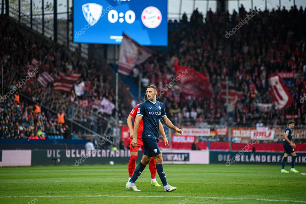 BOCHUM, GERMANY - 27 OCTOBER, 2024: The football match of Bundesliga VfL Bochum 1848 vs FC Bayern Muenchen at Vonovia Ruhr Stadion