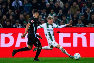 MOENCHENGLADBACH, GERMANY - 3 Kasım 2024: Bundesliga Borussia Moenchengladbach-Werder Bremen maçı Borussia Park 'ta