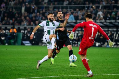 MOENCHENGLADBACH, GERMANY - 3 NOVEMBER, 2024: The football match of Bundesliga Borussia Moenchengladbach vs Werder Bremen at Borussia Park clipart