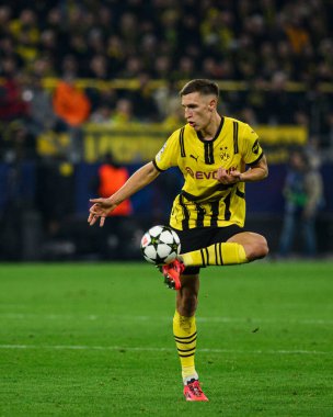 DORTMUND, GERMANY - 05.11.24: Nico Schlotterbeck, Maç UEFA Şampiyonlar Ligi Borussia Dortmund - Sturm Graz SIGNAL IDUNA PARK
