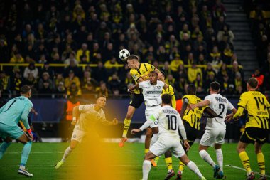 DORTMUND, GERMANY - 05.11.24: SIGNAL IDUNA PARK 'ta UEFA Şampiyonlar Ligi Borussia Dortmund' a karşı Sturm Graz maçı