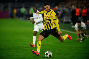 DORTMUND, GERMANY - 05.11.24: Ramy Bensebaini, The match of UEFA Champion League Borussia Dortmund vs Sturm Graz at SIGNAL IDUNA PARK