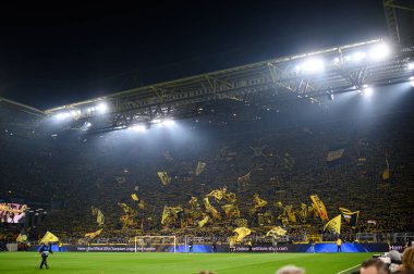DORTMUND, GERMANY - 05.11.24: SIGNAL IDUNA PARK 'ta UEFA Şampiyonlar Ligi Borussia Dortmund' a karşı Sturm Graz maçı