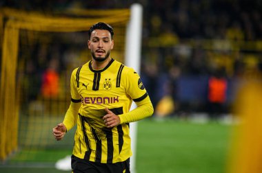 DORTMUND, GERMANY - 05.11.24: Ramy Bensebaini, The match of UEFA Champion League Borussia Dortmund vs Sturm Graz at SIGNAL IDUNA PARK