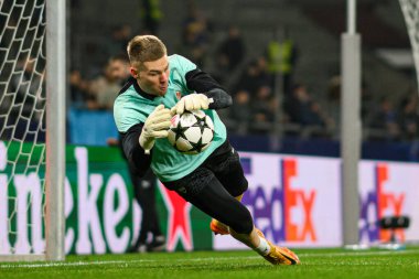 GELSENKIRCHEN, GERMANY - 6 Kasım 2024: Kiril Fesiun, FC Shakhtar Donetsk ve BSC 'nin Veltins Arena' da oynadığı UEFA Şampiyonlar Ligi futbol maçı