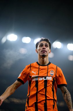 GELSENKIRCHEN, GERMANY - 6 Kasım 2024: Marlon Gomes, UEFA Şampiyonlar Ligi futbol karşılaşması FC Shakhtar Donetsk ile Veltins Arena 'daki BSC Young Boys