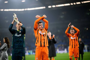 GELSENKIRCHEN, GERMANY - 6 NOVEMBER, 2024: Mykola Matviyenko, The UEFA Champions League football match between FC Shakhtar Donetsk and BSC Young Boys at Veltins Arena clipart