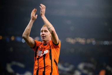 GELSENKIRCHEN, GERMANY - 6 NOVEMBER, 2024: Yukhym Konoplia, The UEFA Champions League football match between FC Shakhtar Donetsk and BSC Young Boys at Veltins Arena clipart