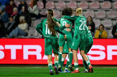 COLOGNE, GERMANY - 18 Kasım 2024: Franz Kremer Stadyumu 'nda Kadınlar Bundesliga 1.FC Koeln' e karşı SV Werder Bremen maçı