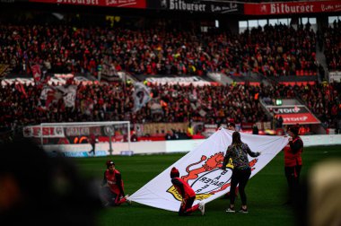 LEVERKUSEN, ALMANY - 23 Kasım 2024: Bundesliga, 11. gün. Bayer Leverkusen 1 'e karşı. FC Heidenheim Bayarena 'da