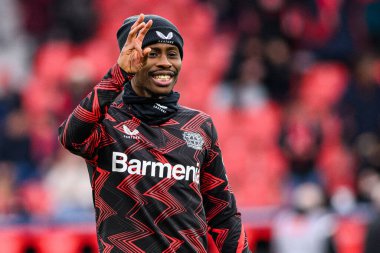 LEVERKUSEN, ALMANY - 23 Kasım 2024: Nathan Tella, Bundesliga, maç 11. Bayer Leverkusen 1 'e karşı. FC Heidenheim Bayarena 'da