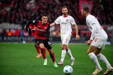 LEVERKUSEN, ALMANY - 23 Kasım 2024: Patrik Schick, Bundesliga, maç 11. Bayer Leverkusen 1 'e karşı. FC Heidenheim Bayarena 'da