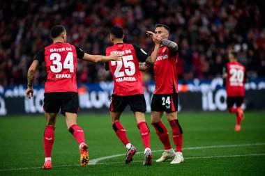 LEVERKUSEN, ALMANY - 23 Kasım 2024: Bundesliga, 11. gün. Bayer Leverkusen 1 'e karşı. FC Heidenheim Bayarena 'da