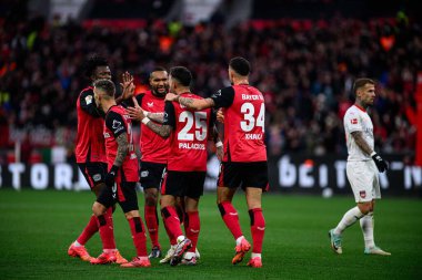 LEVERKUSEN, ALMANY - 23 Kasım 2024: Bundesliga, 11. gün. Bayer Leverkusen 1 'e karşı. FC Heidenheim Bayarena 'da
