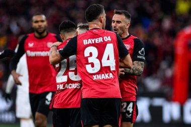 LEVERKUSEN, ALMANY - 23 Kasım 2024: Bundesliga, 11. gün. Bayer Leverkusen 1 'e karşı. FC Heidenheim Bayarena 'da