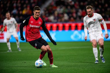 LEVERKUSEN, ALMANY - 23 Kasım 2024: Patrik Schick, Bundesliga, maç 11. Bayer Leverkusen 1 'e karşı. FC Heidenheim Bayarena 'da