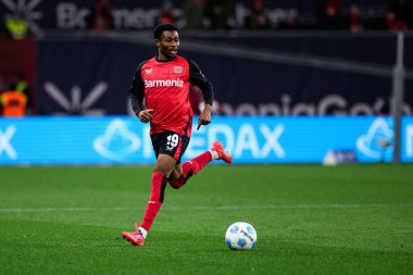 LEVERKUSEN, ALMANY - 23 Kasım 2024: Nathan Tella, Bundesliga, maç 11. Bayer Leverkusen 1 'e karşı. FC Heidenheim Bayarena 'da