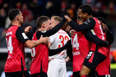 LEVERKUSEN, ALMANY - 23 Kasım 2024: Bundesliga, 11. gün. Bayer Leverkusen 1 'e karşı. FC Heidenheim Bayarena 'da