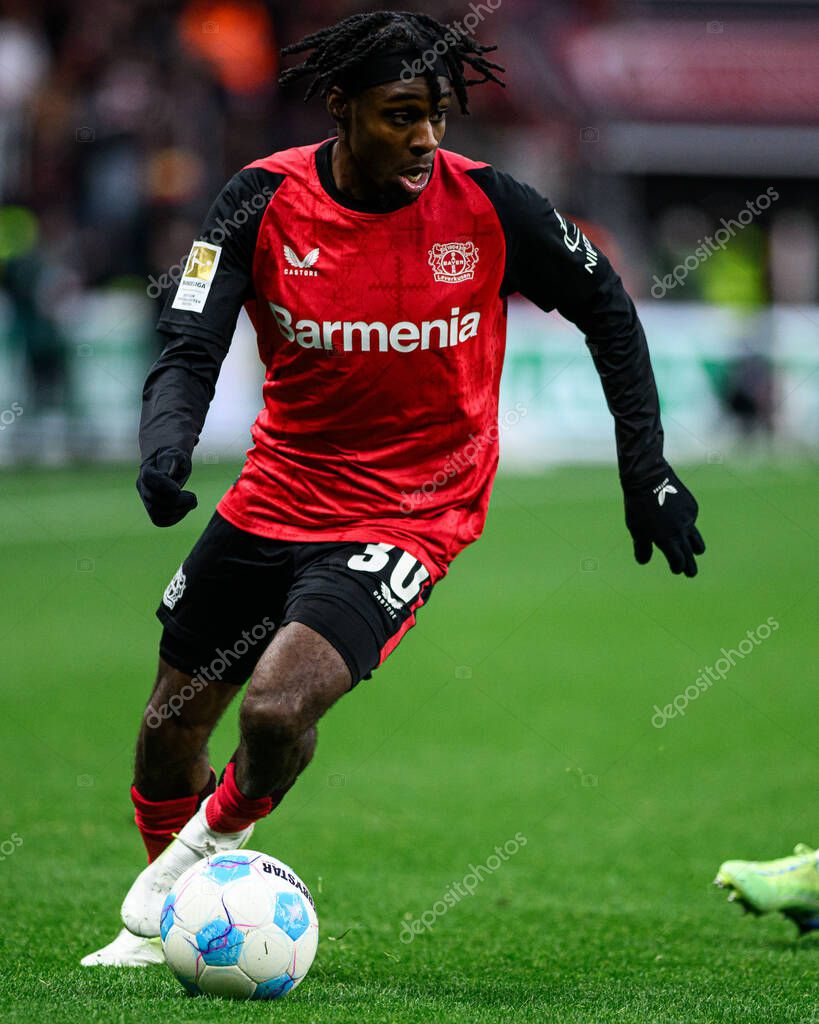 LEVERKUSEN, GERMANY - 23 NOVEMBER, 2024: Jeremie Frimpong, Bundesliga, matchday 11. The match Bayer Leverkusen vs. 1. FC Heidenheim at BayArena