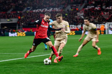 LEVERKUSEN, GERMANY - 26 Kasım 2024: Florian Wirtz, UEFA Şampiyonlar Ligi FC Bayer 04 Leverkusen-Red Bull Salzburg maçı Bayena 'da
