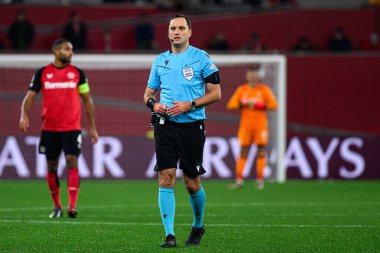 LEVERKUSEN, GERMANY - 26 Kasım 2024: Bayarena 'da UEFA Şampiyonlar Ligi FC Bayer 04 Leverkusen-Red Bull Salzburg maçı