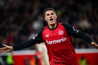 LEVERKUSEN, GERMANY - 26 Kasım 2024: Patrik Schick, UEFA Şampiyonlar Ligi FC Bayer 04 Leverkusen-Red Bull Salzburg maçı Bayena 'da