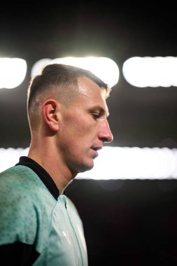 EINDHOVEN, NETHERLANDS - 27 Kasım 2024: Dmytro Riznyk, PSV - FC Shakhtar Donetsk arasındaki UEFA Şampiyonlar Ligi maçı Philips Arena