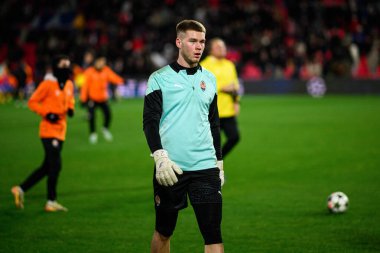 EINDHOVEN, NETHERLANDS - 27 Kasım 2024: Kiril Fesiun, PSV - FC Shakhtar Donetsk arasındaki UEFA Şampiyonlar Ligi maçı Philips Arena