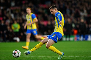 EINDHOVEN, NETHERLANDS - 27 Kasım 2024: Dmytro Kryskiv, PSV - FC Shakhtar Donetsk arasındaki UEFA Şampiyonlar Ligi maçı Philips Arena 'da