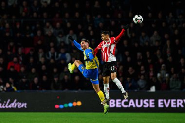 EINDHOVEN, NETHERLANDS - 27 Kasım 2024: Georgiy Sudakov, PSV - FC Shakhtar Donetsk arasındaki UEFA Şampiyonlar Ligi maçı Philips Arena 'da