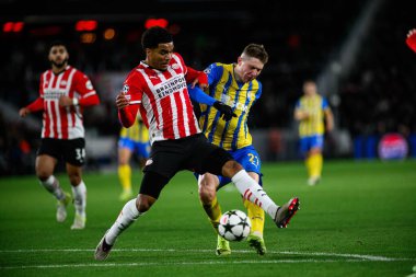 EINDHOVEN, NETHERLANDS - 27 Kasım 2024: Artem Bondarenko, PSV - FC Shakhtar Donetsk arasındaki UEFA Şampiyonlar Ligi maçı Philips Arena 'da