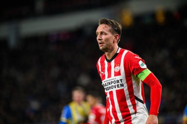 EINDHOVEN, NETHERLANDS - 27 Kasım 2024: Luuk De Jong, PSV - FC Shakhtar Donetsk arasındaki UEFA Şampiyonlar Ligi maçı Philips Arena 'da