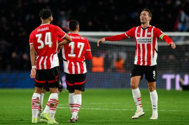 EINDHOVEN, NETHERLANDS - 27 Kasım 2024: Luuk De Jong, PSV - FC Shakhtar Donetsk arasındaki UEFA Şampiyonlar Ligi maçı Philips Arena 'da