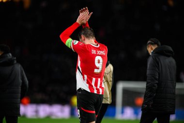 EINDHOVEN, NETHERLANDS - 27 Kasım 2024: Luuk De Jong, PSV - FC Shakhtar Donetsk arasındaki UEFA Şampiyonlar Ligi maçı Philips Arena 'da