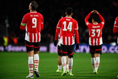 EINDHOVEN, NETHERLANDS - 27 Kasım 2024: Luuk De Jong, PSV - FC Shakhtar Donetsk arasındaki UEFA Şampiyonlar Ligi maçı Philips Arena 'da