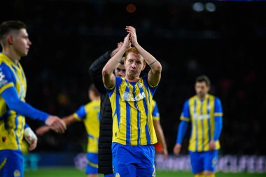 EINDHOVEN, NETHERLANDS - 27 Kasım 2024: Yukhym Konoplia, PSV - FC Shakhtar Donetsk arasındaki UEFA Şampiyonlar Ligi maçı Philips Arena